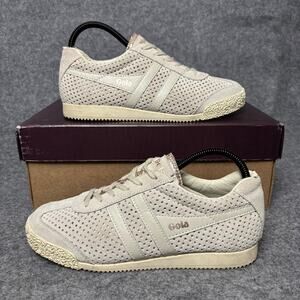 Gola Harrier Gray Suede Perforated Trainer Athletic Sneakers Womens Size 8 US